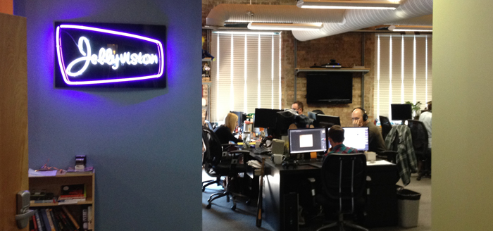 Feature slide for Chicago Jellyvision visit with Amanda Lannert