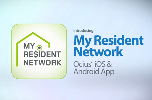 Slide image for Ocius' new MyResidentNetwork mobile app